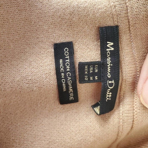 Massimo Dutti Beige Cotton Cashmere Pencil Midi Skirt US Women's Medium - Picture 6 of 9